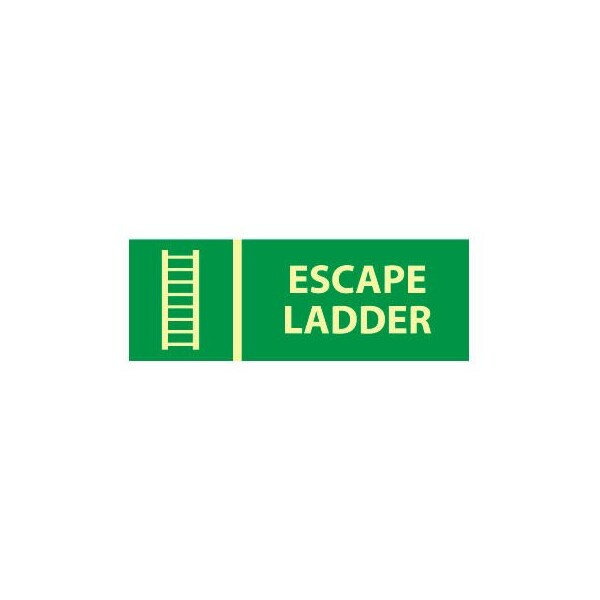 National Marker Co Glow Sign Rigid Plastic - Escape Ladder GL313R - main